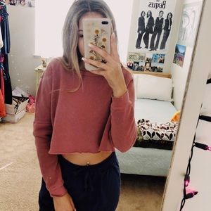 Pink cropped sweater
